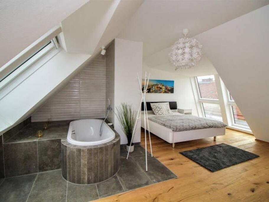 Luxury 2-Floor Rooftop Apartment With Terrace In The City Center Вена Экстерьер фото